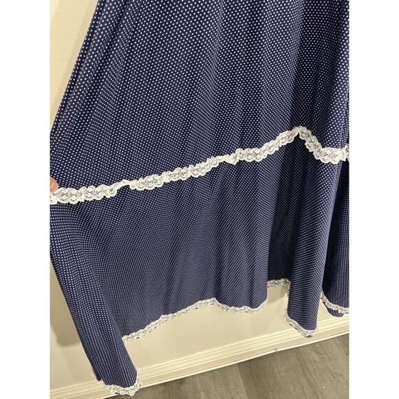 Vtg Cottage Prairie Romantic Victorian Edwardian Inspired Dress M Farm Country - Picture 9 of 15